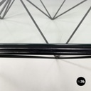 Italian modern Glass and black metal Coffee table Alanda by Piva for B&B, 1980s
