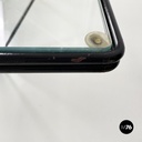 Italian modern Glass and black metal Coffee table Alanda by Piva for B&B, 1980s