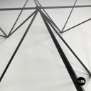 Italian modern Glass and black metal Coffee table Alanda by Piva for B&B, 1980s