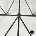 Italian modern Glass and black metal Coffee table Alanda by Piva for B&B, 1980s