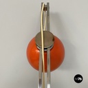 Lampada da terra in metallo arancione, 1970 ca.