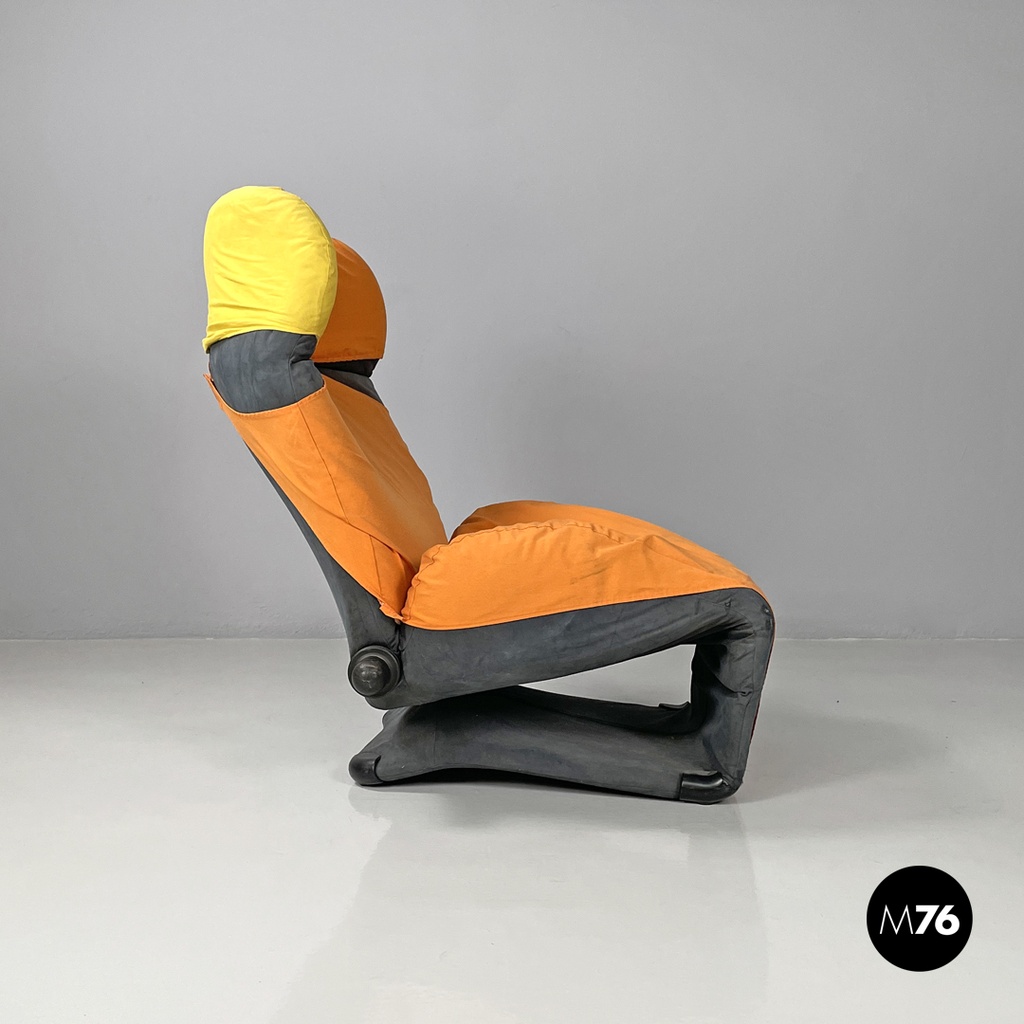 Italian modern armchair or chaise longue Wink Toshiyuki Kita for Cassina, 1980s