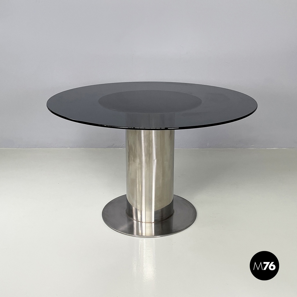 Italian modern Round dining table Cidonio by Antonia Astori for Cidue, 1970s