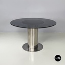 Italian modern Round dining table Cidonio by Antonia Astori for Cidue, 1970s