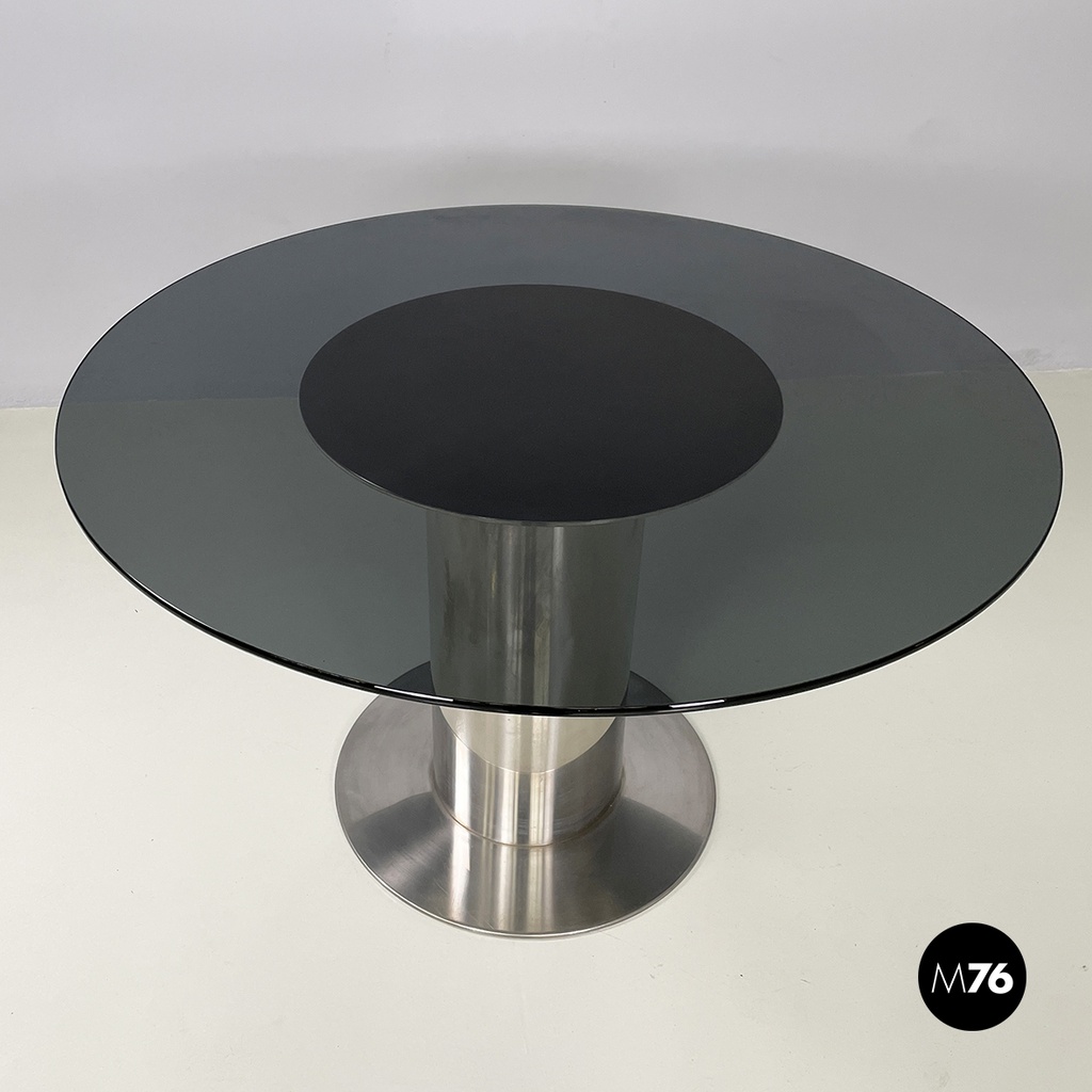 Italian modern Round dining table Cidonio by Antonia Astori for Cidue, 1970s