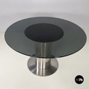 Italian modern Round dining table Cidonio by Antonia Astori for Cidue, 1970s