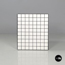 Italian post modern coffee table with white stoneware tiles and black grout 2023