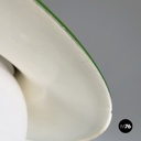 Italian mid-century modern Chandelier in green metal and plexiglass, 1970s