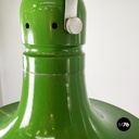 Italian mid-century modern Chandelier in green metal and plexiglass, 1970s