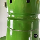 Italian mid-century modern Chandelier in green metal and plexiglass, 1970s