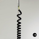 Italian mid-century modern Chandelier in green metal and plexiglass, 1970s