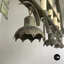 Italian antique Chandelier with eight lights in crafted wrought iron, 1930s