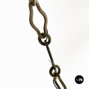 Italian antique Chandelier with eight lights in crafted wrought iron, 1930s