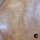 Italian mid-century modern brown leather swivel chairs with wheels, 1950s