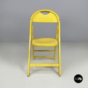 Italian mid-century modern Yellow wood folding chair Tric by Castiglioni, 1960s