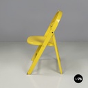 Italian mid-century modern Yellow wood folding chair Tric by Castiglioni, 1960s