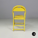 Italian mid-century modern Yellow wood folding chair Tric by Castiglioni, 1960s