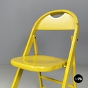 Italian mid-century modern Yellow wood folding chair Tric by Castiglioni, 1960s