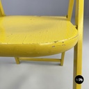 Italian mid-century modern Yellow wood folding chair Tric by Castiglioni, 1960s