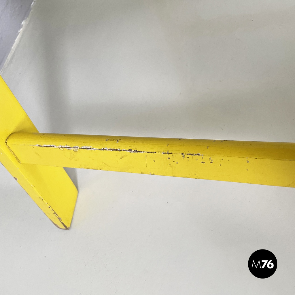 Italian mid-century modern Yellow wood folding chair Tric by Castiglioni, 1960s