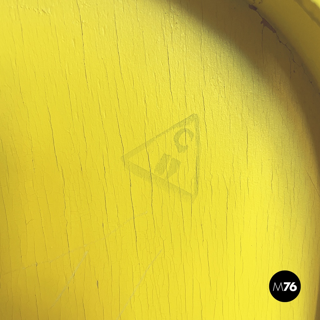 Italian mid-century modern Yellow wood folding chair Tric by Castiglioni, 1960s