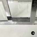 Italian modern Trio of coffee tables in smoked glass and metal, 1980s