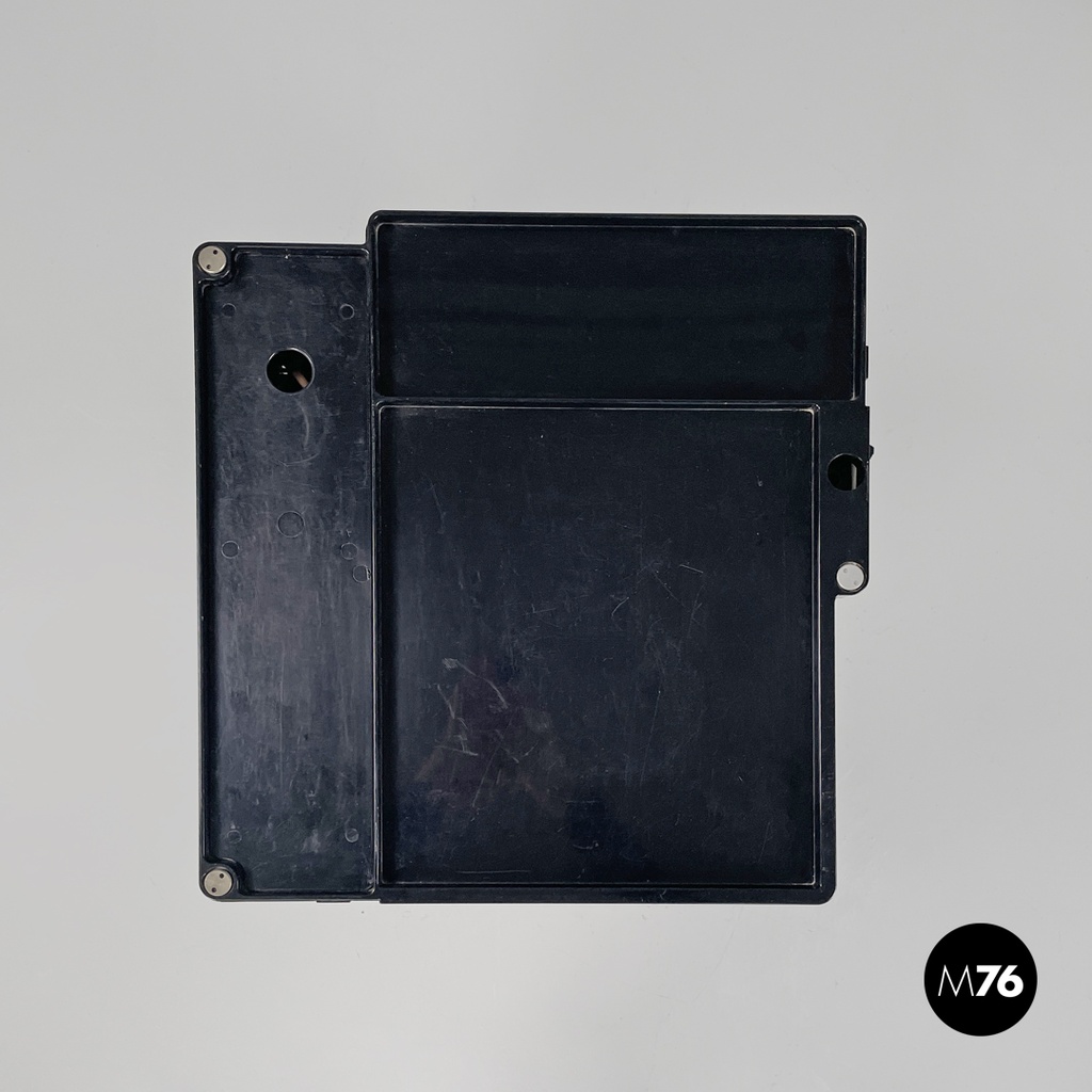 Italian modern black plastic storage trolley Boby Joe Colombo Bieffeplast, 1970s