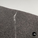 Italian postmodern rectangular grey felt rug red circle Riccardo Fattori, 2000s