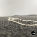 Italian postmodern rectangular grey felt rug red circle Riccardo Fattori, 2000s