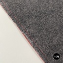 Italian postmodern rectangular grey felt rug red circle Riccardo Fattori, 2000s