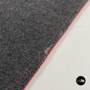 Italian postmodern rectangular grey felt rug red circle Riccardo Fattori, 2000s