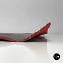 Italian postmodern rectangular grey felt rug red circle Riccardo Fattori, 2000s