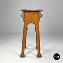 Italian antique wood pedestals with curved profiles and decorations, early 1900s