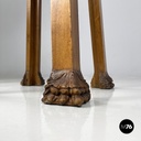 Italian antique wood pedestals with curved profiles and decorations, early 1900s