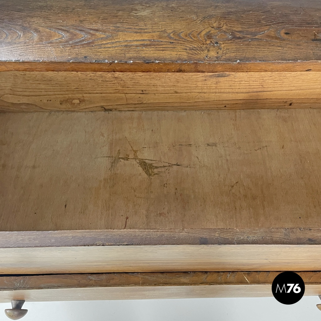 Italian modern wooden chest of drawers with visible joints La Casa Bella, 1970s