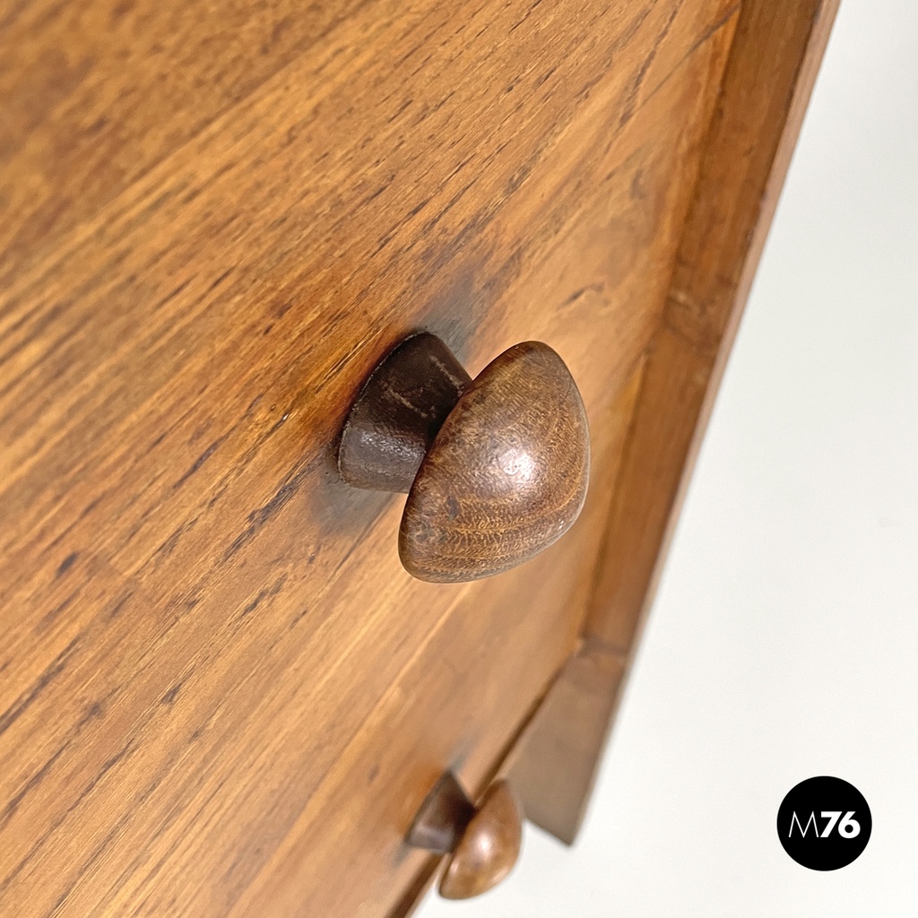 Italian modern wooden chest of drawers with visible joints La Casa Bella, 1970s