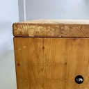 Italian modern Rectangular console table in wood, 1970s