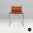 Sedia Tulu di Kazuhide Takahama per Simon Gavina in pelle color mattone, 1973