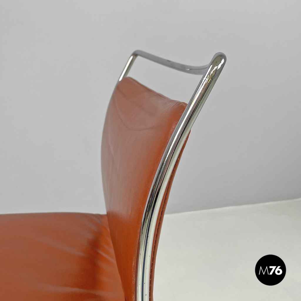 Sedia Tulu di Kazuhide Takahama per Simon Gavina in pelle color mattone, 1973