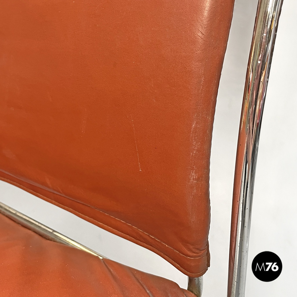 Sedia Tulu di Kazuhide Takahama per Simon Gavina in pelle color mattone, 1973