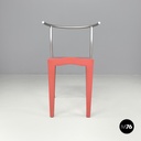 Sedie Dr Glob di Philippe Starck per Kartell in plastica rosa, 1980 ca.