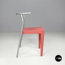 Sedie Dr Glob di Philippe Starck per Kartell in plastica rosa, 1980 ca.