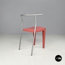 Sedie Dr Glob di Philippe Starck per Kartell in plastica rosa, 1980 ca.