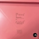Sedie Dr Glob di Philippe Starck per Kartell in plastica rosa, 1980 ca.