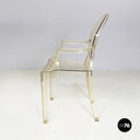 Italian modern Yellow plastic chairs Louis Ghost by Starck Kartell, 2000-2010s