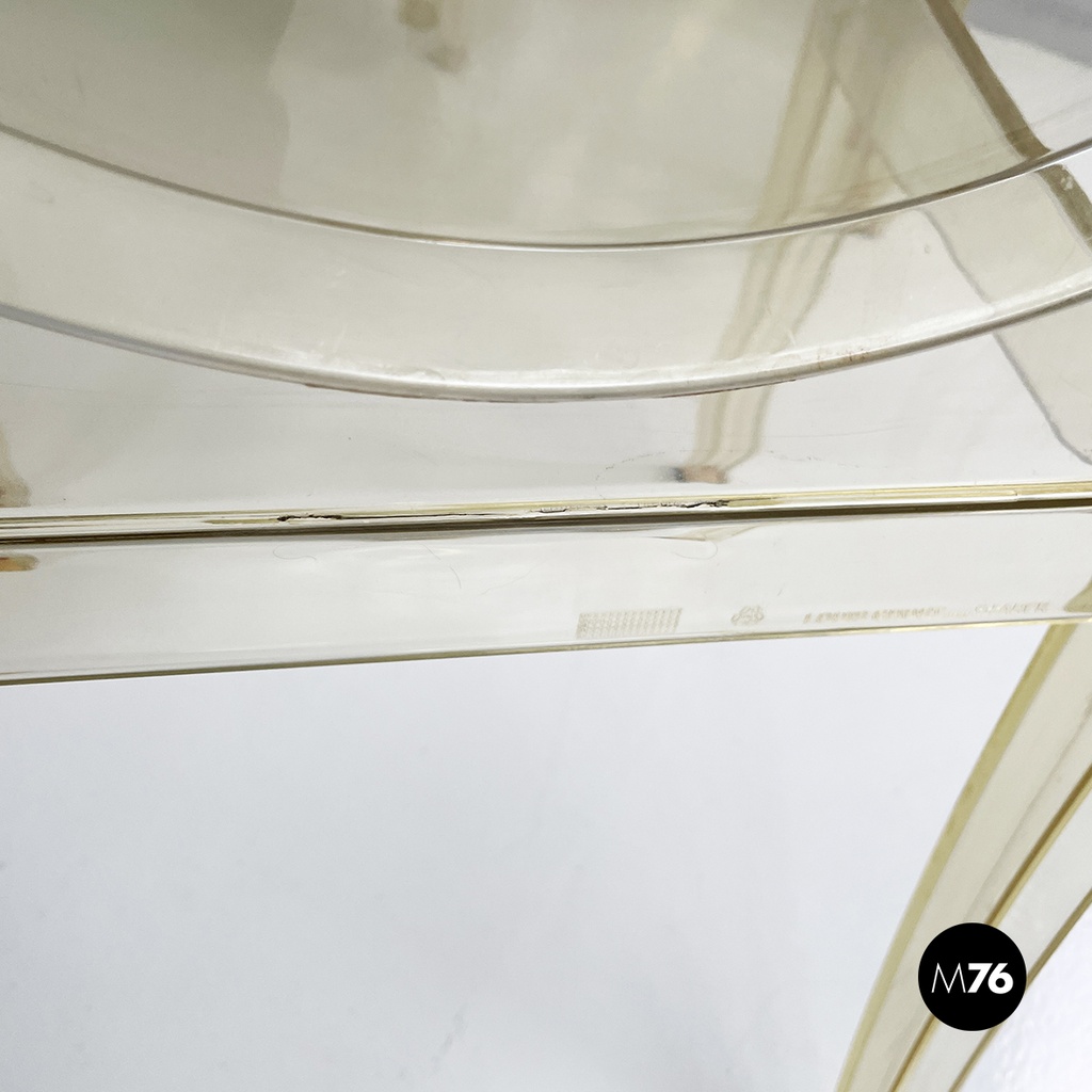 Italian modern Yellow plastic chairs Louis Ghost by Starck Kartell, 2000-2010s