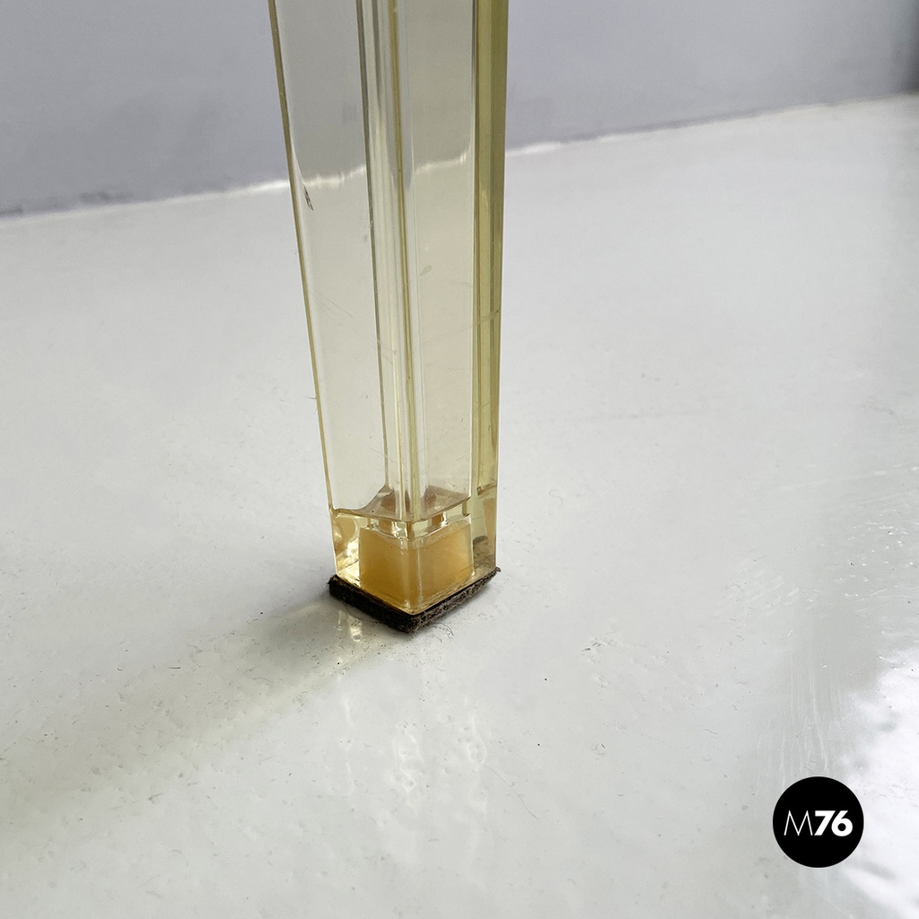 Italian modern Yellow plastic chairs Louis Ghost by Starck Kartell, 2000-2010s