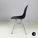 Italian modern Black plastic chairs by Charles and Ray Eames for Vitra, 2017