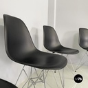Italian modern Black plastic chairs by Charles and Ray Eames for Vitra, 2017