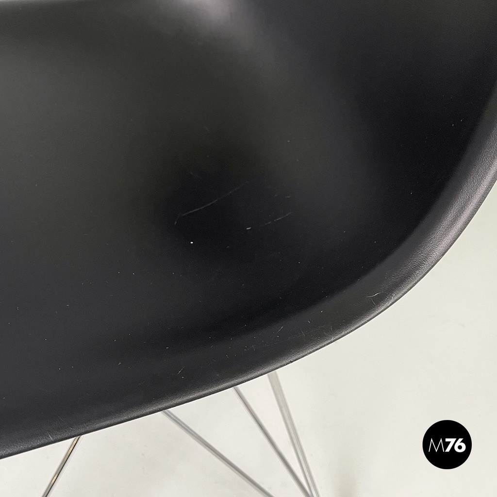 Italian modern Black plastic chairs by Charles and Ray Eames for Vitra, 2017